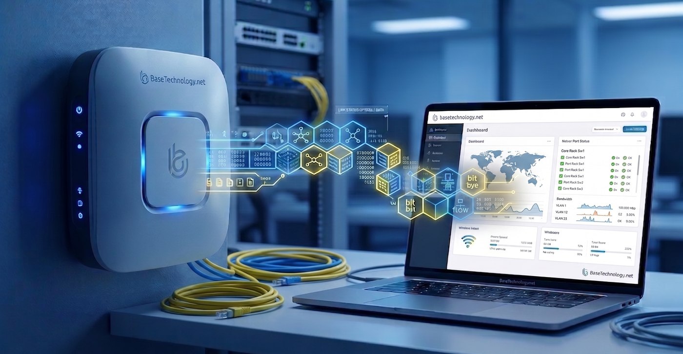 Base Technology wireless access point and network dashboard